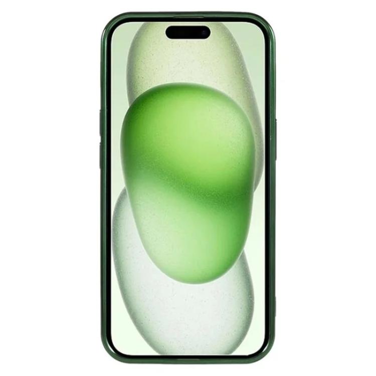 For iPhone 13 WANLONFENG CD Magnetic Electroplated TPU Phone Case with 2pcs Screen Films