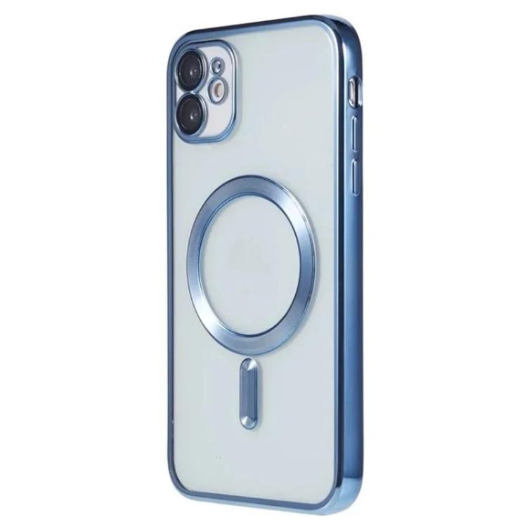 For iPhone 12 WANLONFENG CD Magnetic Electroplated TPU Phone Case with 2pcs Screen Films
