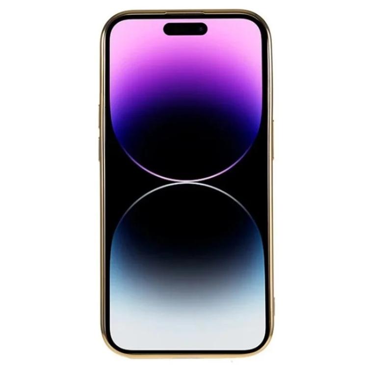 For iPhone 11 Pro WANLONFENG CD Magnetic Electroplated TPU Phone Case with 2pcs Screen Films