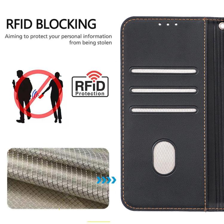 For Galaxy M55 Cat Butterfly Embossed RFID Vegan Leather Phone Case with Strap