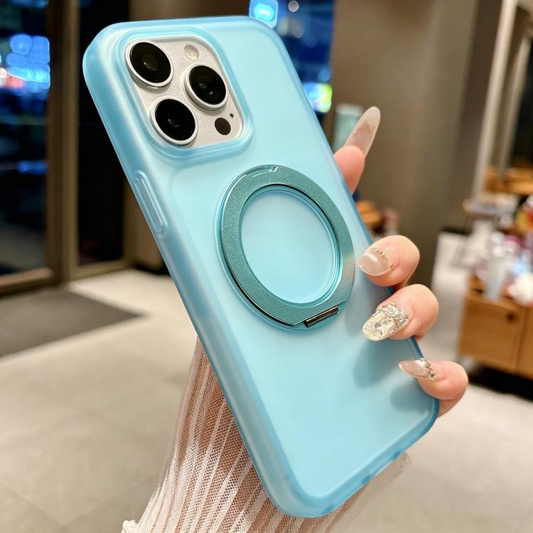 For iPhone 12 Pro Max Skin Feel 360 Degrees Rotating Holder PC Hybrid TPU Magnetic Phone Case
