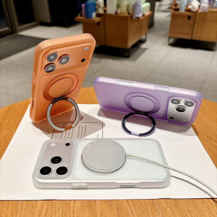 For iPhone 12 Pro Max Skin Feel 360 Degrees Rotating Holder PC Hybrid TPU Magnetic Phone Case