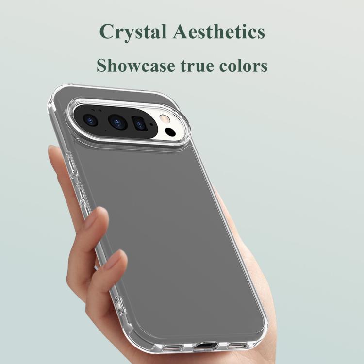 For Google Pixel 10 / 10 Pro LeReach TOC Clear Series Dual-Composite Armor TPU + Acrylic Shockproof Phone Case - Transparent