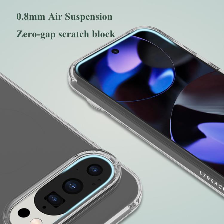For Google Pixel 10 / 10 Pro LeReach TOC Clear Series Dual-Composite Armor TPU + Acrylic Shockproof Phone Case - Transparent