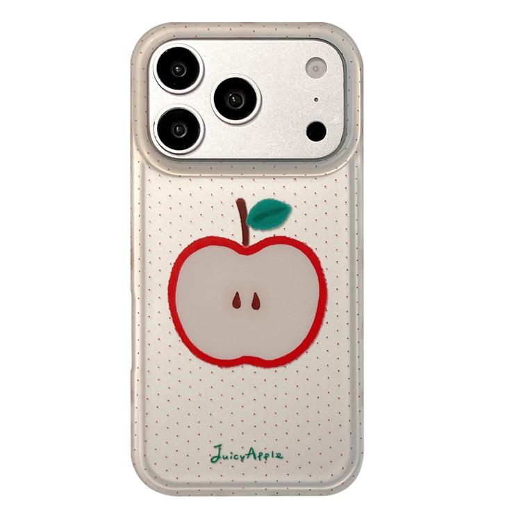 For iPhone 17 Pro Max Frosted Black Polka Dot Full Coverage TPU Phone Case