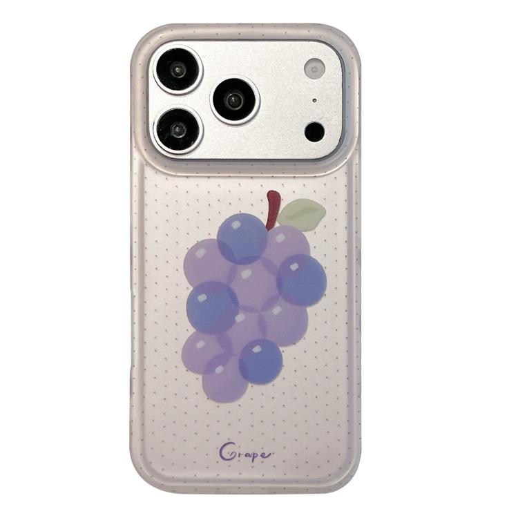 For iPhone 17 Pro Max Frosted Black Polka Dot Full Coverage TPU Phone Case