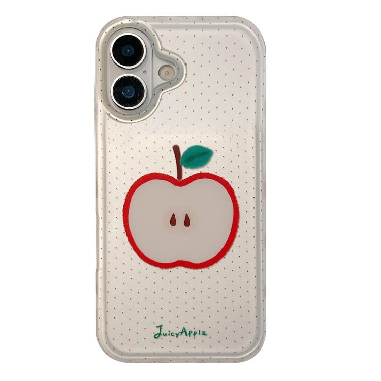For iPhone 17 Frosted Black Polka Dot Full Coverage TPU Phone Case