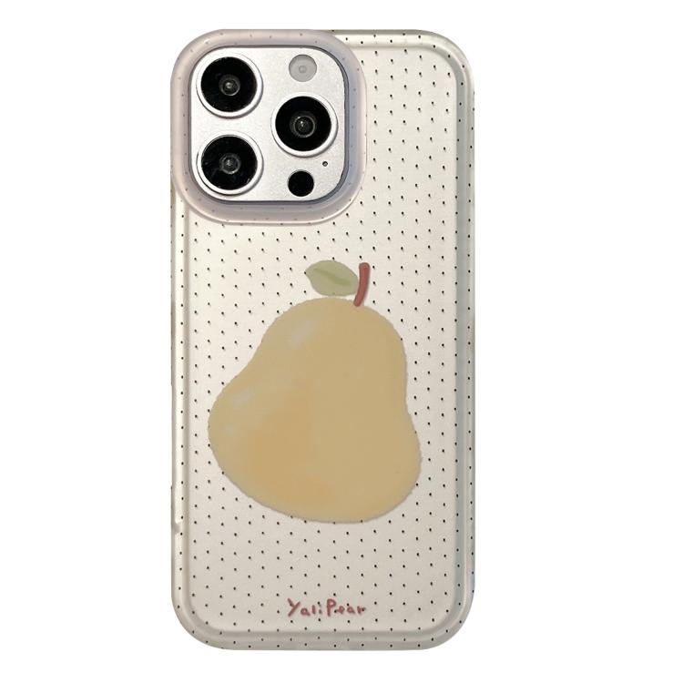 For iPhone 15 Pro Frosted Black Polka Dot Full Coverage TPU Phone Case