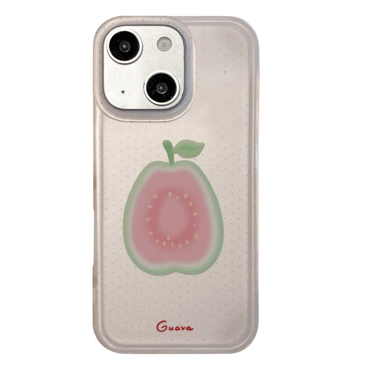 For iPhone 15 Frosted Black Polka Dot Full Coverage TPU Phone Case