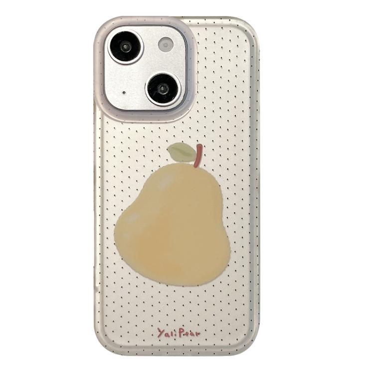 For iPhone 14 Frosted Black Polka Dot Full Coverage TPU Phone Case