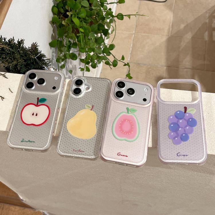 For iPhone 17 Pro Max Frosted Black Polka Dot Full Coverage TPU Phone Case
