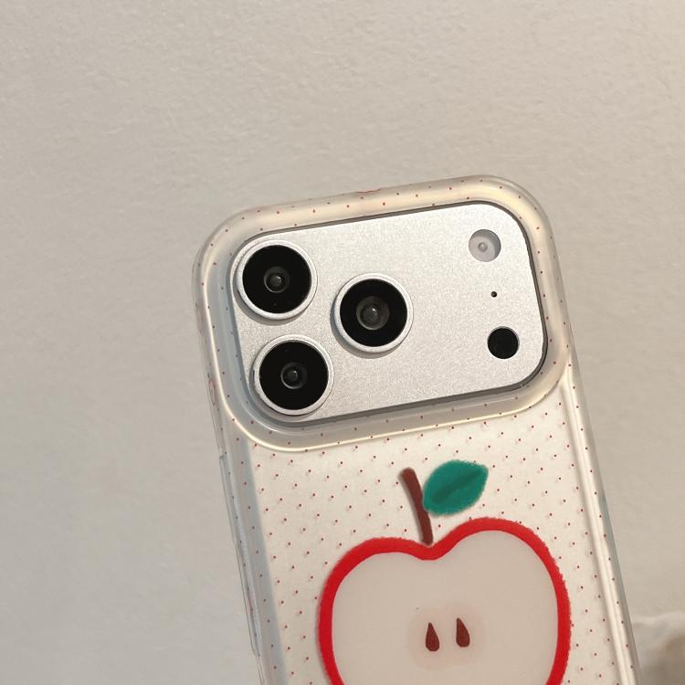 For iPhone 16 Pro Max Frosted Black Polka Dot Full Coverage TPU Phone Case