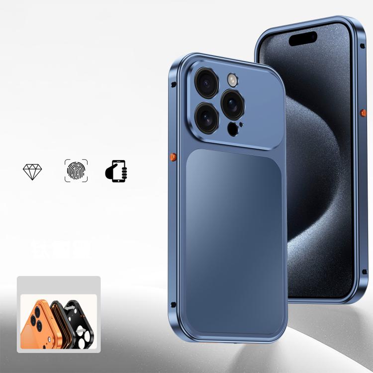 For iPhone 15 Pro Buckle Magnetic Metal Phone Case