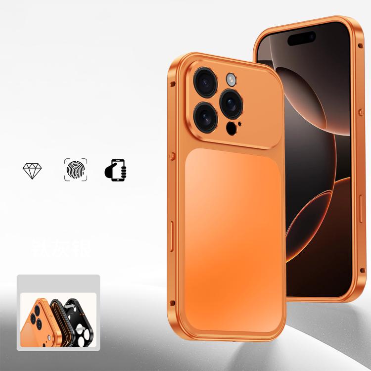 For iPhone 16 Pro Buckle Magnetic Metal Phone Case