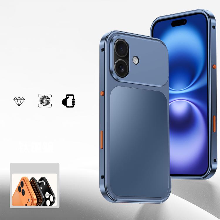 For iPhone 17 Buckle Magnetic Metal Phone Case