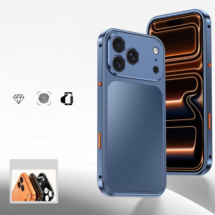 For iPhone 17 Pro Buckle Magnetic Metal Phone Case