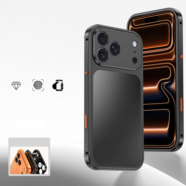 For iPhone 17 Pro Max Buckle Magnetic Metal Phone Case