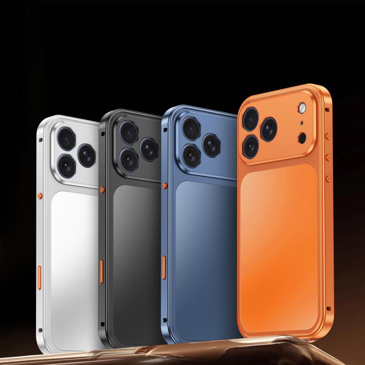 For iPhone 15 Pro Buckle Magnetic Metal Phone Case