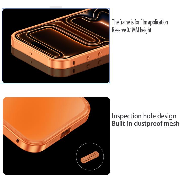 For iPhone 15 Pro Buckle Magnetic Metal Phone Case