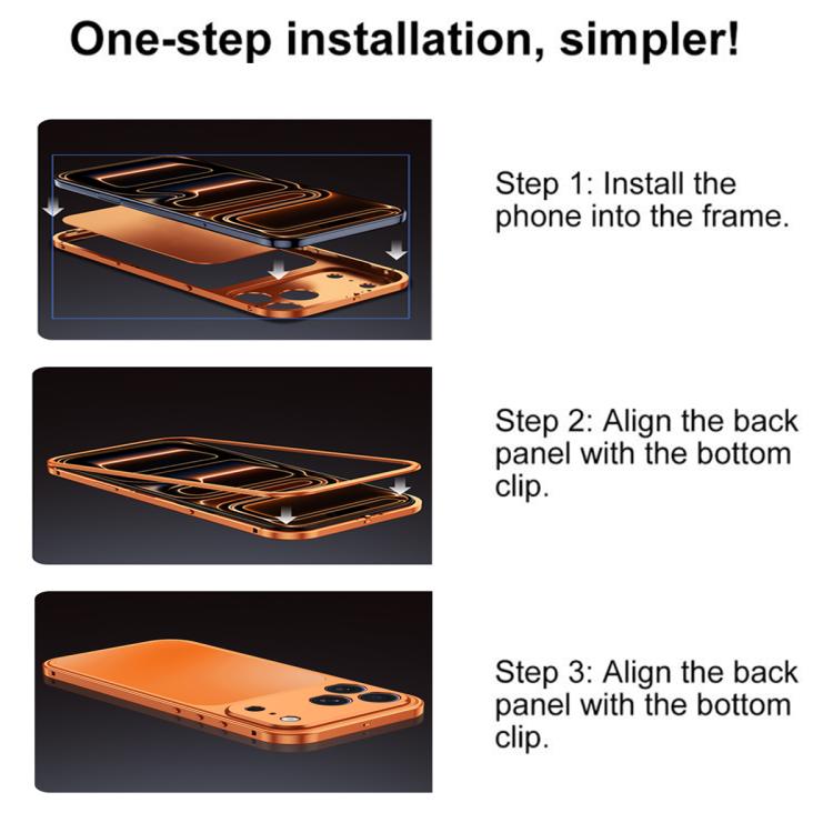 For iPhone 15 Pro Buckle Magnetic Metal Phone Case