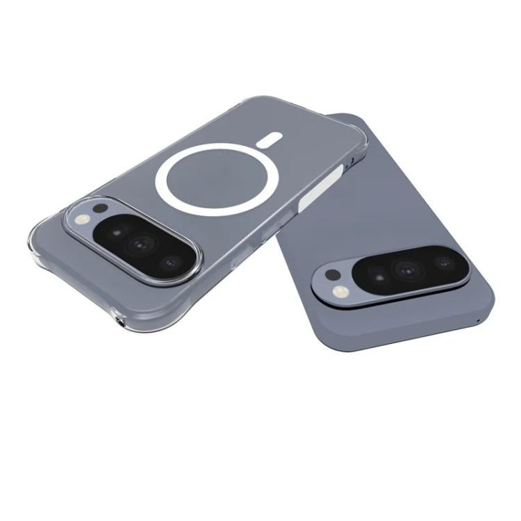 For Google Pixel 11 Pro WANLONFENG Transparent Magnetic Four-Corner Shockproof TPU Phone Case with Screen Film - Transparent