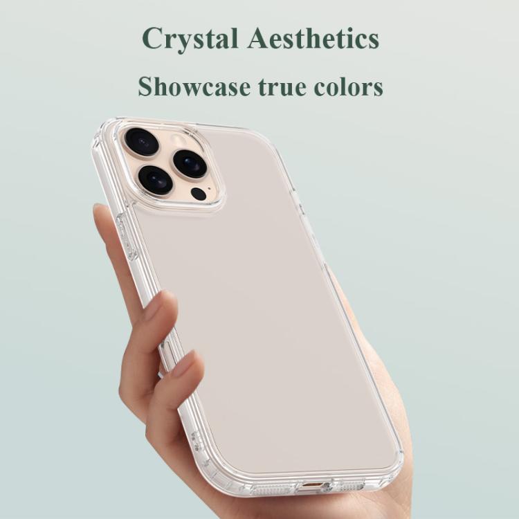 For iPhone 16 Pro Max LeReach TOC Clear Series Dual-Composite Armor TPU + Acrylic Shockproof Phone Case - Transparent