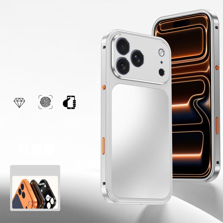 For iPhone 17 Pro Cooling Spring Buckle Metal Frame Phone Case