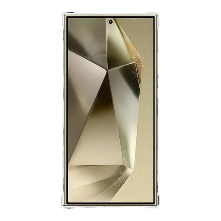 For Galaxy S23 Ultra 5G WANLONFENG 1.5mm Airbag Corners TPU Phone Case with 2pcs Screen Films - Transparent