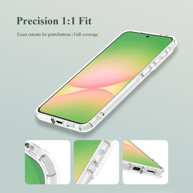 For Galaxy A57 5G LeReach TOC Clear Series Dual-Composite Armor TPU + Acrylic Shockproof Phone Case - Transparent