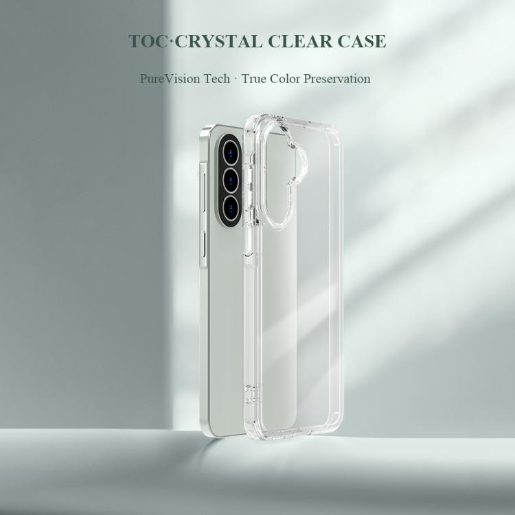 For Galaxy A57 5G LeReach TOC Clear Series Dual-Composite Armor TPU + Acrylic Shockproof Phone Case - Transparent