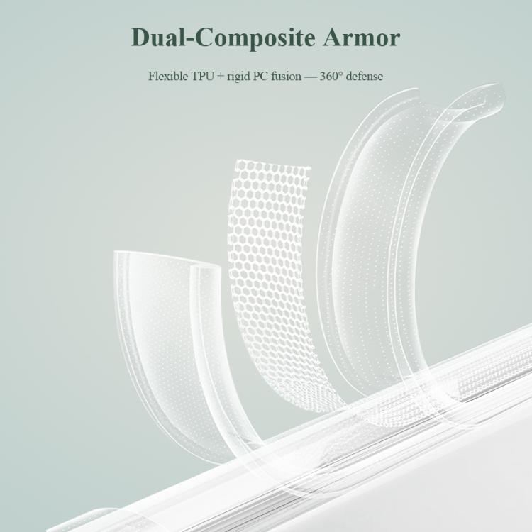 For Galaxy A57 5G LeReach TOC Clear Series Dual-Composite Armor TPU + Acrylic Shockproof Phone Case - Transparent