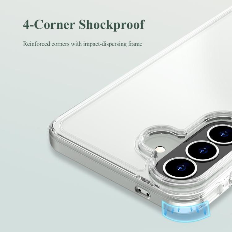 For Galaxy A57 5G LeReach TOC Clear Series Dual-Composite Armor TPU + Acrylic Shockproof Phone Case - Transparent