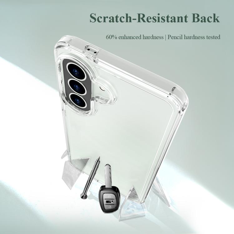 For Galaxy A57 5G LeReach TOC Clear Series Dual-Composite Armor TPU + Acrylic Shockproof Phone Case - Transparent