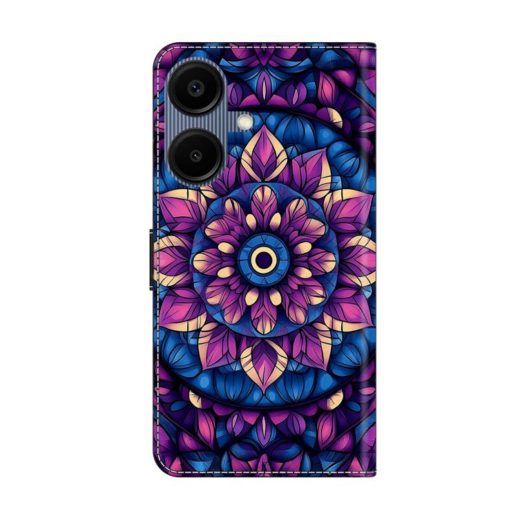 For Galaxy A06 5G / A06 4G Crystal-Like Painted Vegan Leather Phone Case