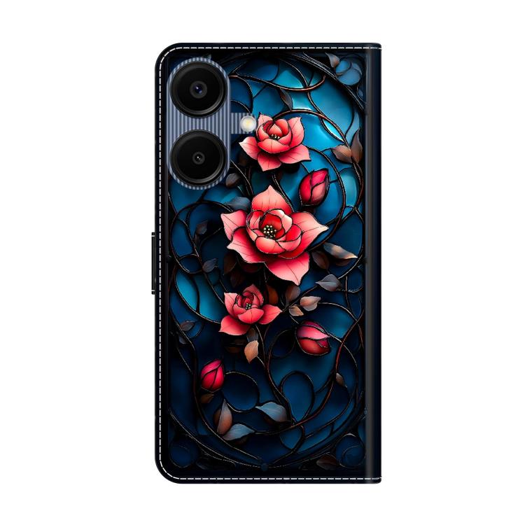 For Galaxy A06 5G / A06 4G Crystal-Like Painted Vegan Leather Phone Case