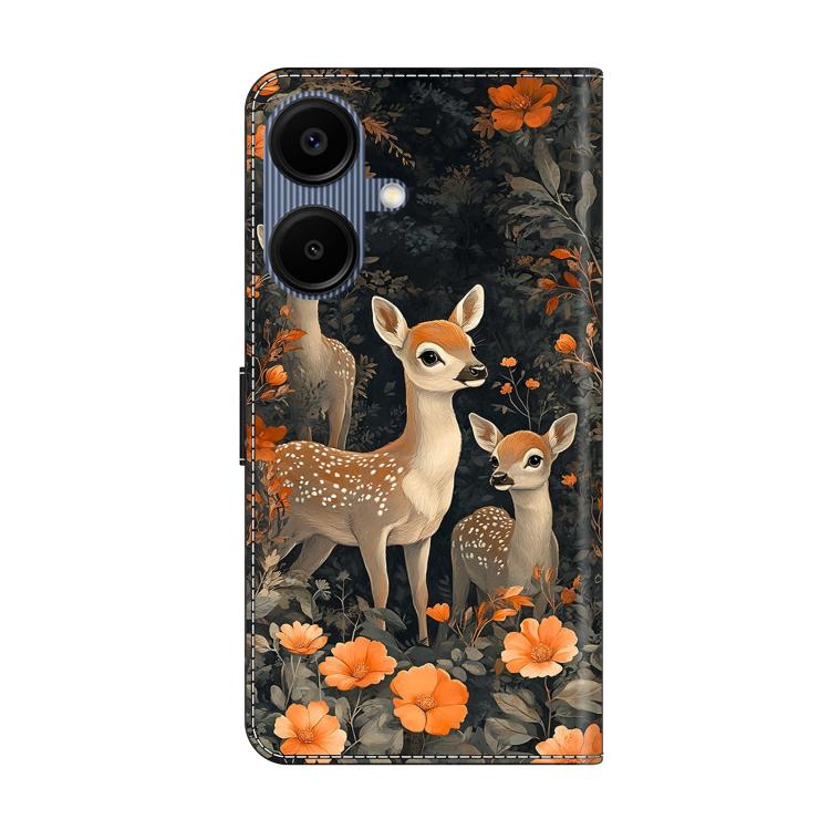 For Galaxy A06 5G / A06 4G Crystal-Like Painted Vegan Leather Phone Case