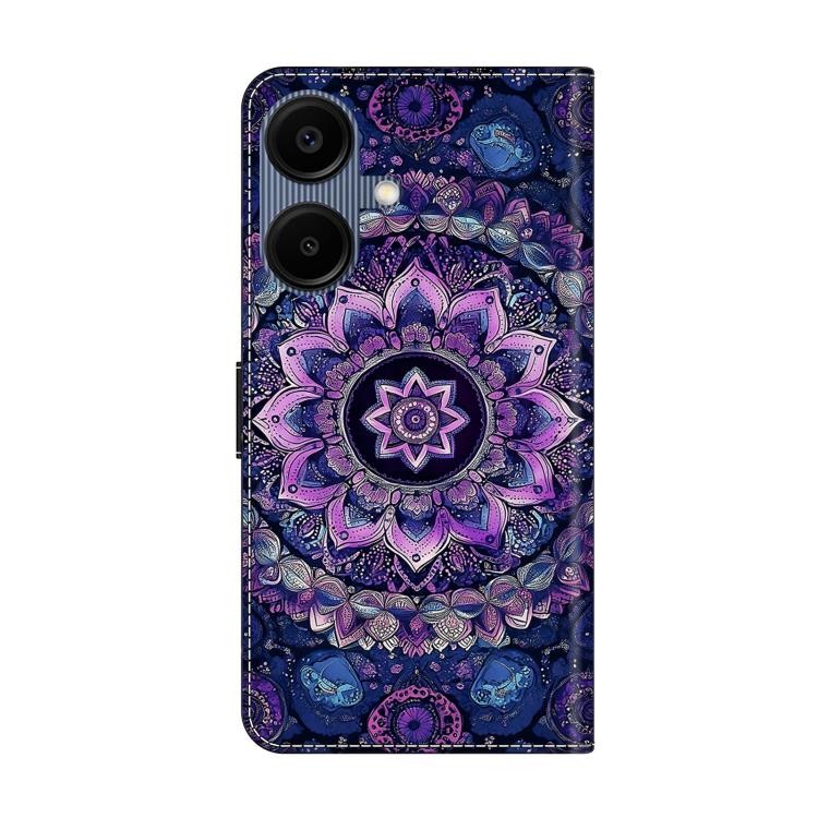 For Galaxy A06 5G / A06 4G Crystal-Like Painted Vegan Leather Phone Case