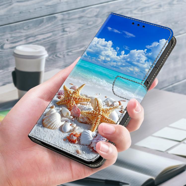 For Galaxy A06 5G / A06 4G Crystal-Like Painted Vegan Leather Phone Case