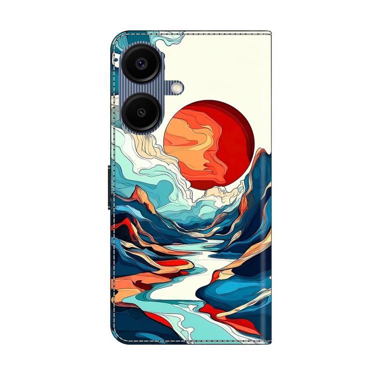 For Galaxy A06 5G / A06 4G Crystal-Like Painted Vegan Leather Phone Case