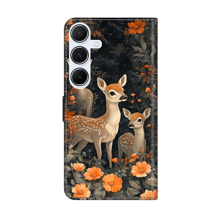 For Galaxy A14 5G / A14 4G Crystal-Like Painted Vegan Leather Phone Case