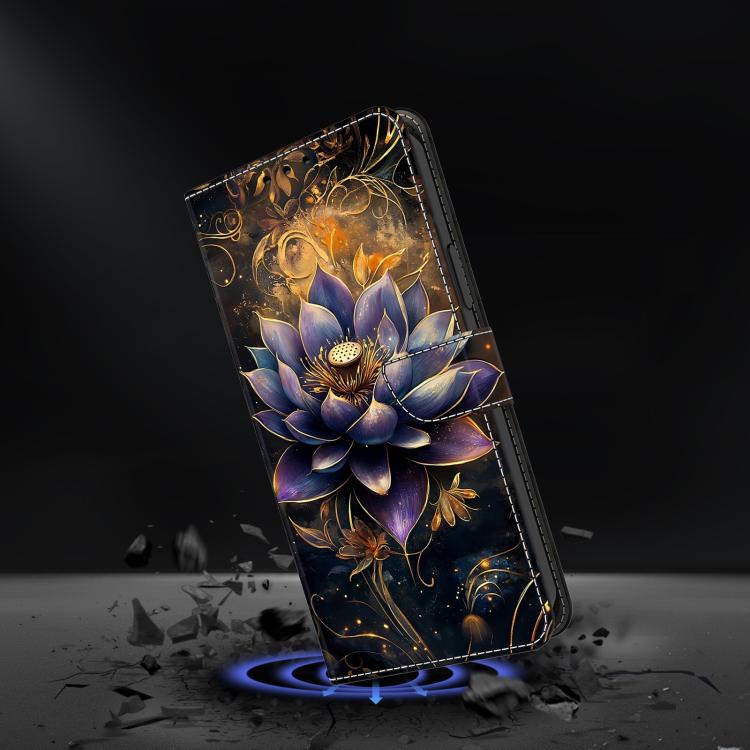 For Galaxy A24 4G Crystal-Like Painted Vegan Leather Phone Case