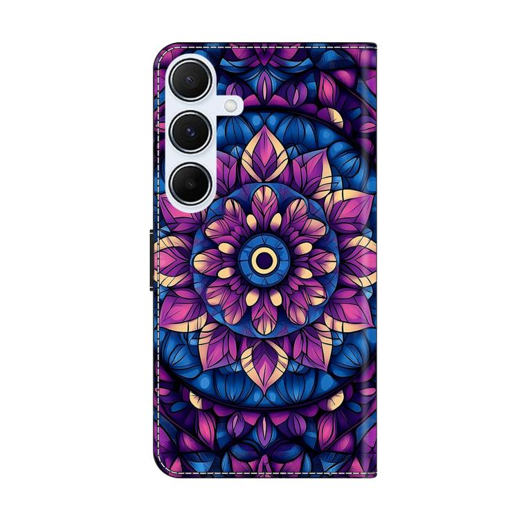 For Galaxy A24 4G Crystal-Like Painted Vegan Leather Phone Case
