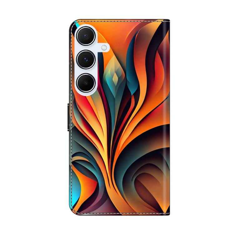 For Galaxy A24 4G Crystal-Like Painted Vegan Leather Phone Case
