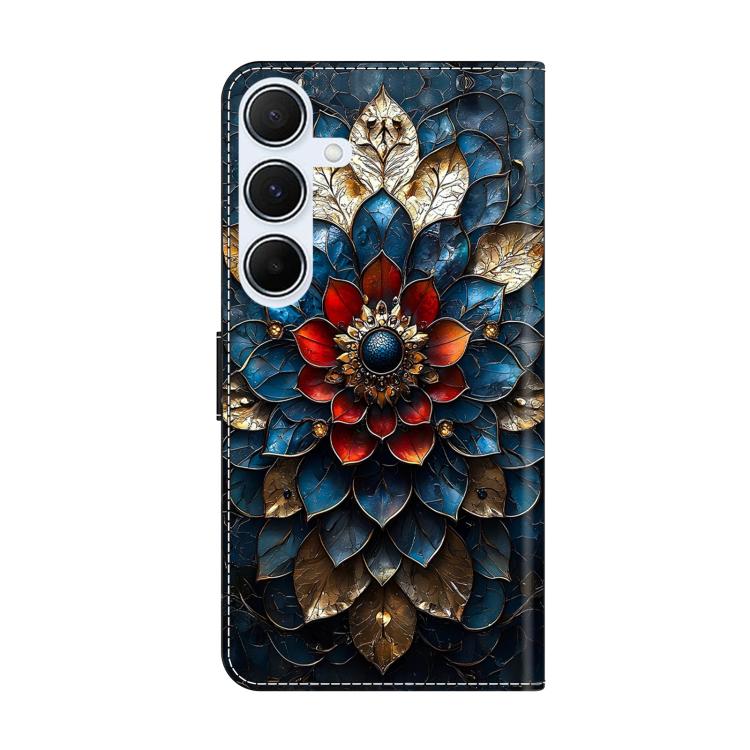 For Galaxy A24 4G Crystal-Like Painted Vegan Leather Phone Case