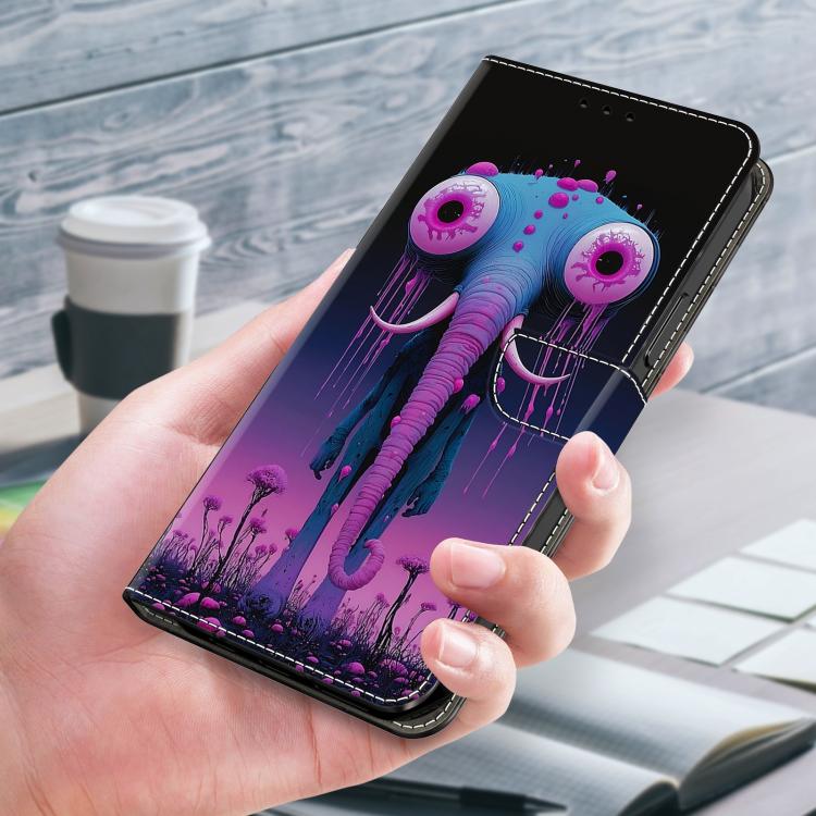 For Galaxy A55 5G Crystal-Like Painted Vegan Leather Phone Case