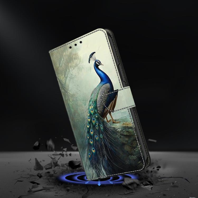 For Galaxy A55 5G Crystal-Like Painted Vegan Leather Phone Case