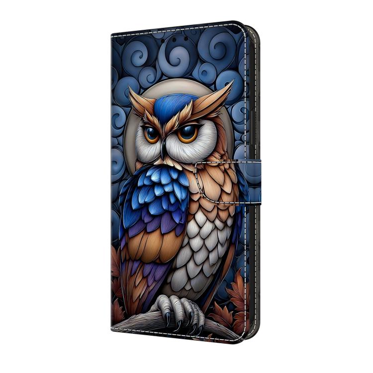 For Galaxy A55 5G Crystal-Like Painted Vegan Leather Phone Case