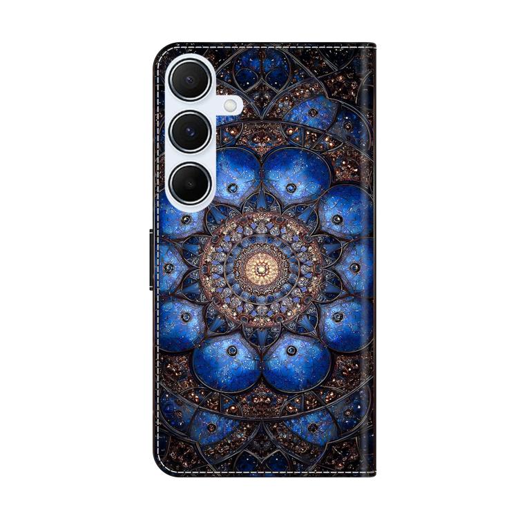 For Galaxy A55 5G Crystal-Like Painted Vegan Leather Phone Case