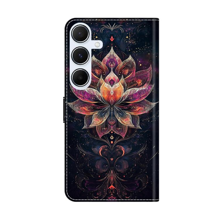 For Galaxy A55 5G Crystal-Like Painted Vegan Leather Phone Case