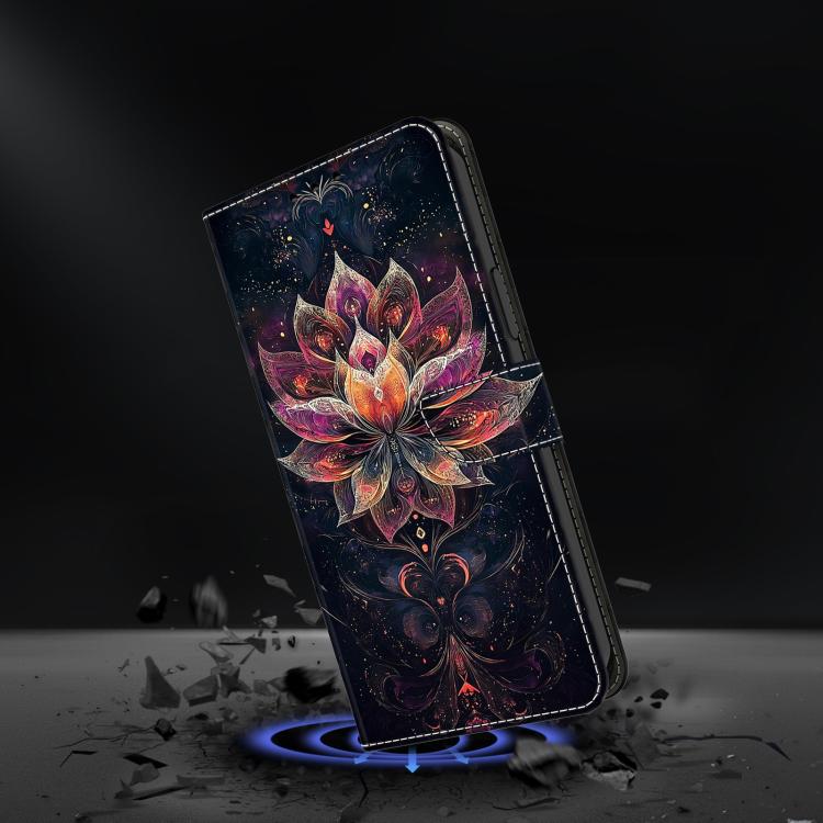 For Galaxy A55 5G Crystal-Like Painted Vegan Leather Phone Case